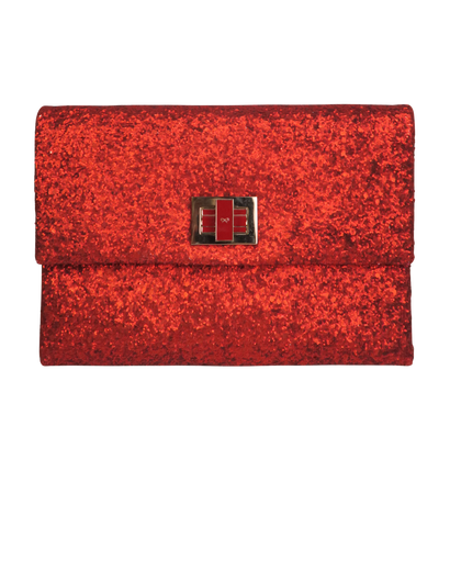 Anya Hindmarch Glitter Valerie Clutch, front view